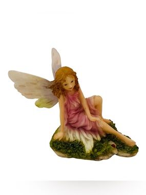 Summit Collection Fairy with Butterfly Wings & Ladybug Figurine